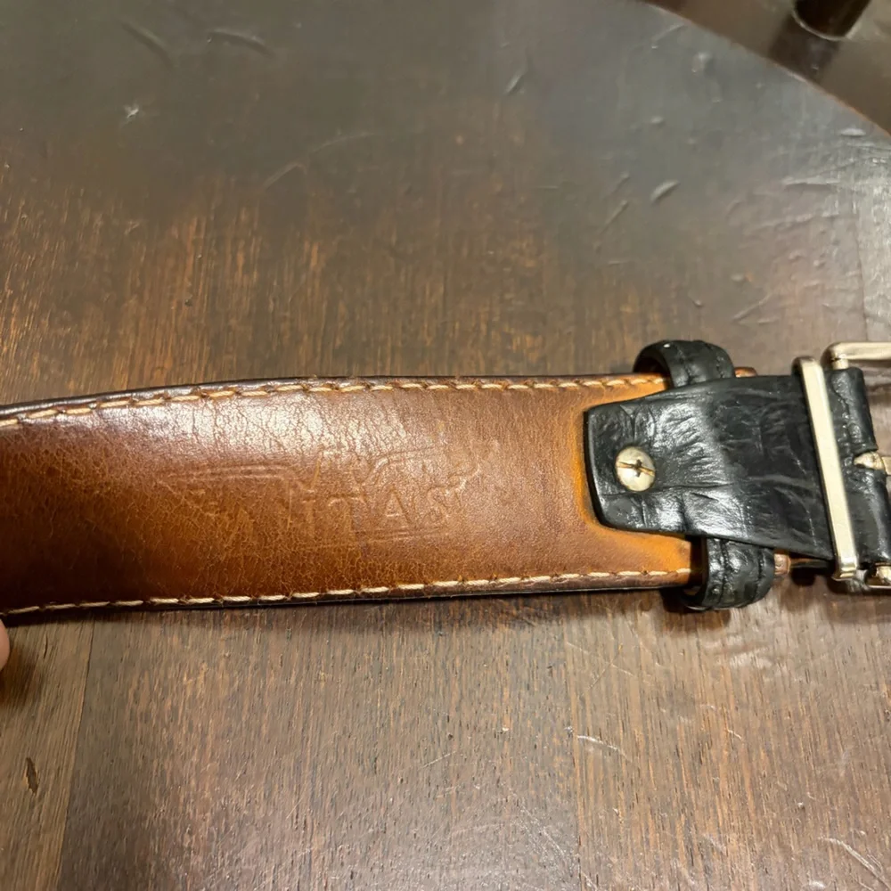 Roger Gimenez Dress Belt with Silver Buckle